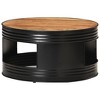 vidaXL Coffee Table Bowl-shaped End Table with Steel Base Solid Wood Reclaimed - 3 of 4
