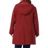 Agnes Orinda Women's Plus Size Elegant Single Breasted Detachable Hooded Trench Overcoats - 4 of 4