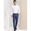 Lars Amadeus Men's Casual Striped Slim Fit Flat Front Contrast Color Trousers - 3 of 4