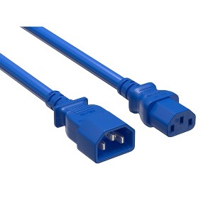 SANOXY 6ft 14 AWG Computer Power Extension Cord IEC320 C13 to IEC320 C14, Blue - 1 of 1