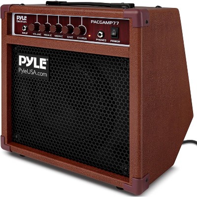 8" Acoustic Guitar Amplifier for Performing with 15W Loud Power, High-Definition Speaker, All Instruments Compatible
