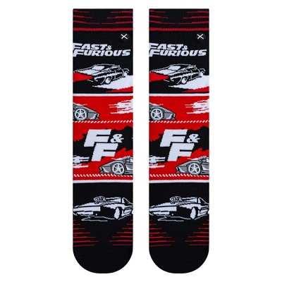 Odd Sox, Fast & Furious Mash Up, Funny Novelty Socks, Large