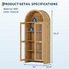 70 Inch Tall Arched Pantry Cabinet with Acrylic Doors - 5-Tier Adjustable Shelf, Wooden Storage, Modern Bookshelf for Kitchen, Dining, Living Room - 2 of 4