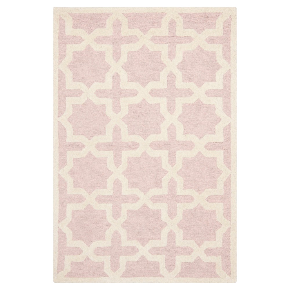 4'X6' Geometric Area Rug Light Pink/Ivory - Safavieh