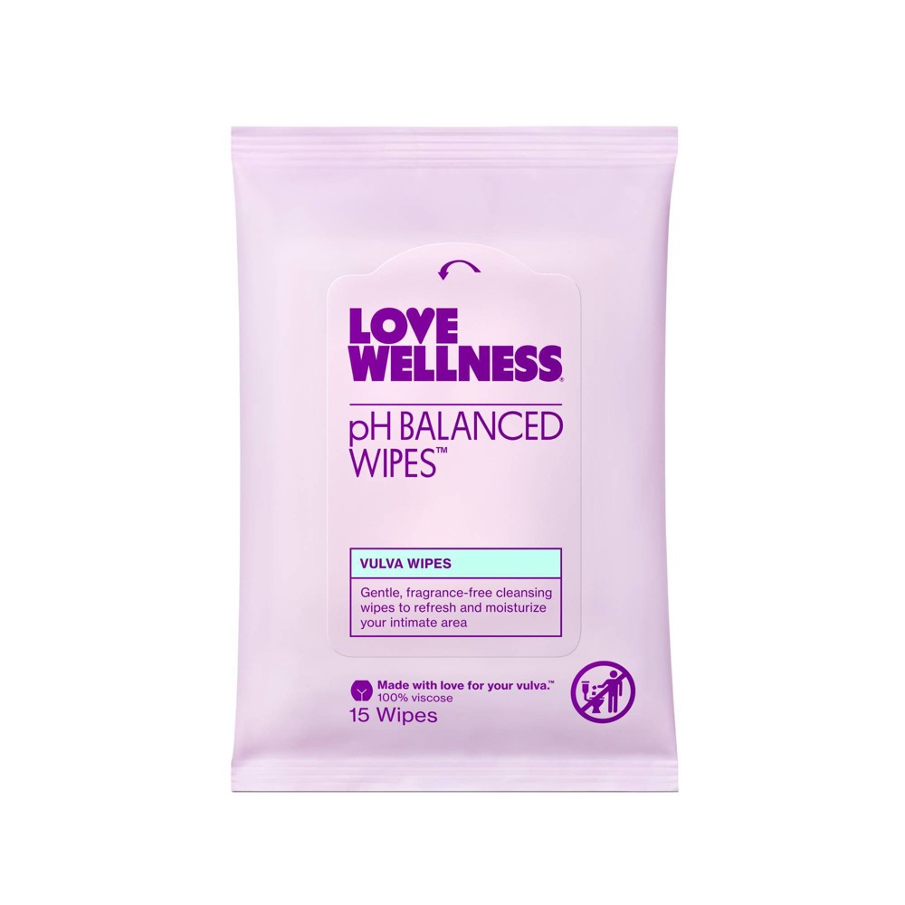 Love Wellness pH Balanced Wipes for Sensitive Care Unscented