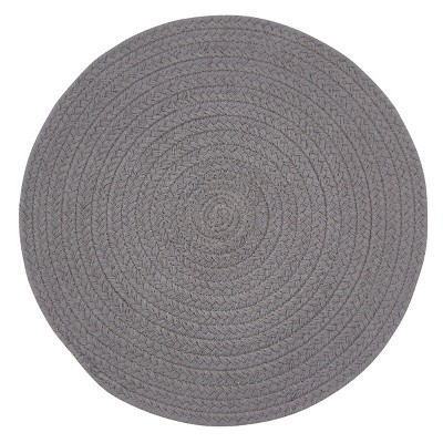 Split P Essex Round Placemat Set - Charcoal