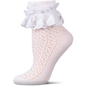 Memoi Women's Whimsy Lace Anklet Socks - 1 of 4
