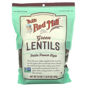 Bob's Red Mill Green Lentils, Petite French Style, 1 lb 8 oz (680 g) - 1 of 2