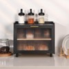 Farmhouse Bread Box - Double Layer Bamboo Storage with Window for Countertop, Holds Bread & Baked Goods - 2 of 4