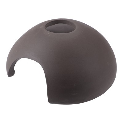 Unique Bargains Hiding Small Fish Aquarium Decoration Ceramic Cave Brown 4.53"x4.53"x1.97" 1 Pc