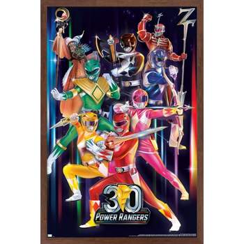 Trends International Power Rangers - 30th Group Framed Wall Poster Prints