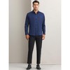 INSPIRE CHIC Men's Solid Long Sleeve Regular Fit Formal Business Button Down Dress Shirts - 2 of 4