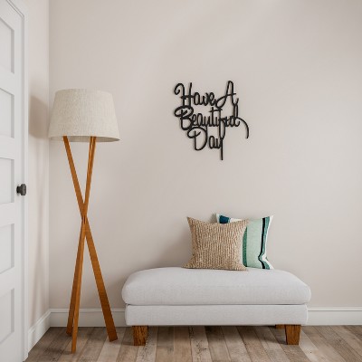 Distressed Dark Brown Metal 3D Word Art Wall Sign