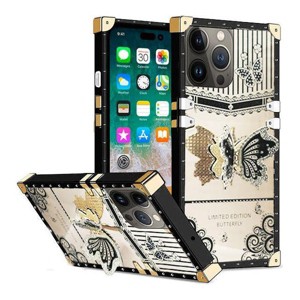 Entronix Case Compatible with iPhone 16 Pro - [Rectangular] Luxury Butterfly Grip Stand - 1 of 4