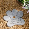 Evergreen 11" Paw Shaped Pet Memorial Garden Stone, Best Friends Live Forever - 3 of 4