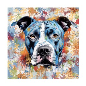 Canvas Wall Art - Frank Harris 'Pit Bull Master' Wall Art for Living Room, Bedroom, or Office Décor by Trademark Fine Art - 14 x 14 Inches - 1 of 4