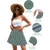 Women's High Waist Boho Chiffon Mini Skirt - Summer Flowy Tiered Pleated A-Line - 2 of 4