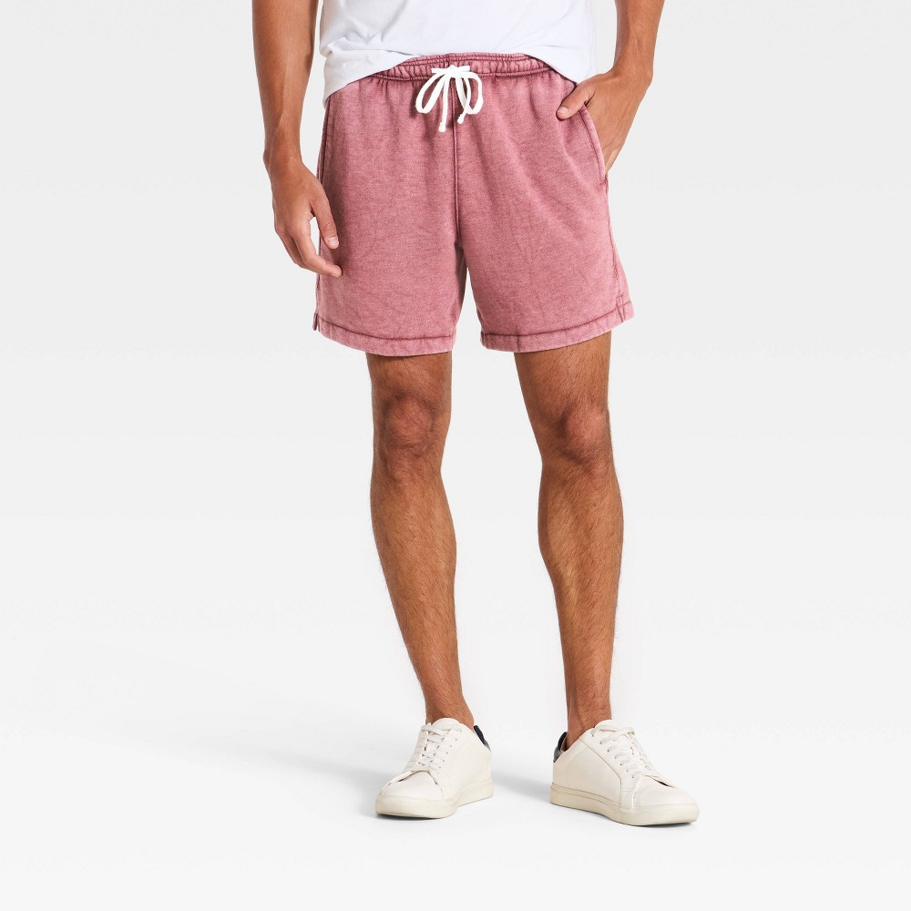 Men's 6" French Terry Pull-On Shorts - Goodfellow & Co™ Maroon L