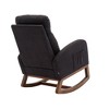 Okak Upholstered Rocking Accent Chair with Wood Legs & Side Pocket,Comfy Lounge Chair for Living Room,Bedroom - 3 of 4