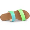 Allegra K Women's Tie Dye Dual Straps Slip-on Sandals - 4 of 4