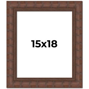 PosterPalooza | 15x18 Wide Bamboo Picture Frame, UV Acrylic, 4 Finishes - Brown, Black, Silver, and Natural - 1 of 4