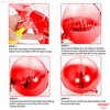 KatchOn, Metallic Red Balloons - Big 22 Inch, Pack of 6 | 360 Degree 4D Sphere Red Metallic Balloons |Valentines Day Decorations - 4 of 4