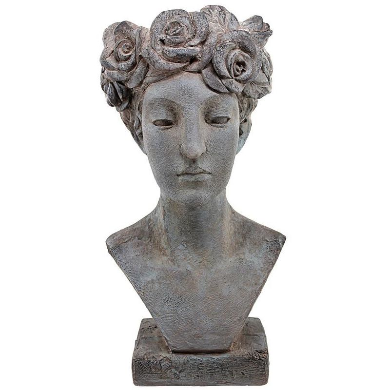 Design Toscano Flora, Roman Nymph of Flowers Sculptural Head Planter, 4 of 10