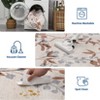 Modern Washable Area Rug for Living Room, Modern Floral Print Throw Carpet with Non Slip Backing, Low Pile Foldable Floor Mat for Home - 4 of 4