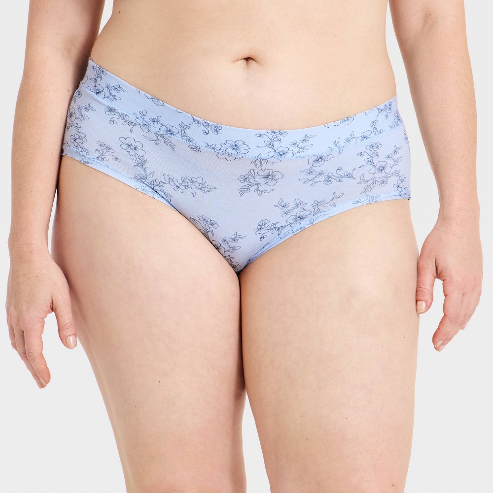 Women's Cotton Stretch Hipster Underwear - Auden™ Light Blue 1X
