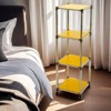 FONTOI 4-Tier Storage Shelving Unit for Indoor/Outdoor, Modular Rack, Yellow, 13.78"*14.96"*49.21" - 2 of 4