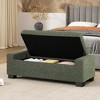 VYNXARIA 50" Ottoman Bench, Rectangular Design with Hinged Lid for Seating, Footrest, Hidden Storage, Perfect for Living Room, Bedroom - 2 of 4
