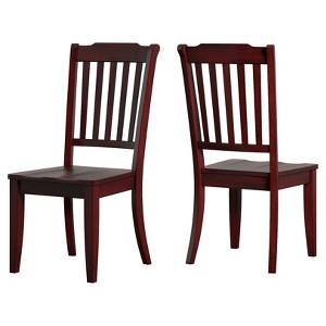 South Hill Slat Back Dining Chair (Set Of 2) - Rich Ruby - Inspire Q, Red