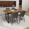 5-Piece Dining Set with Rectangle Kitchen Table and 4 Suede Armless Chairs - 3 of 4