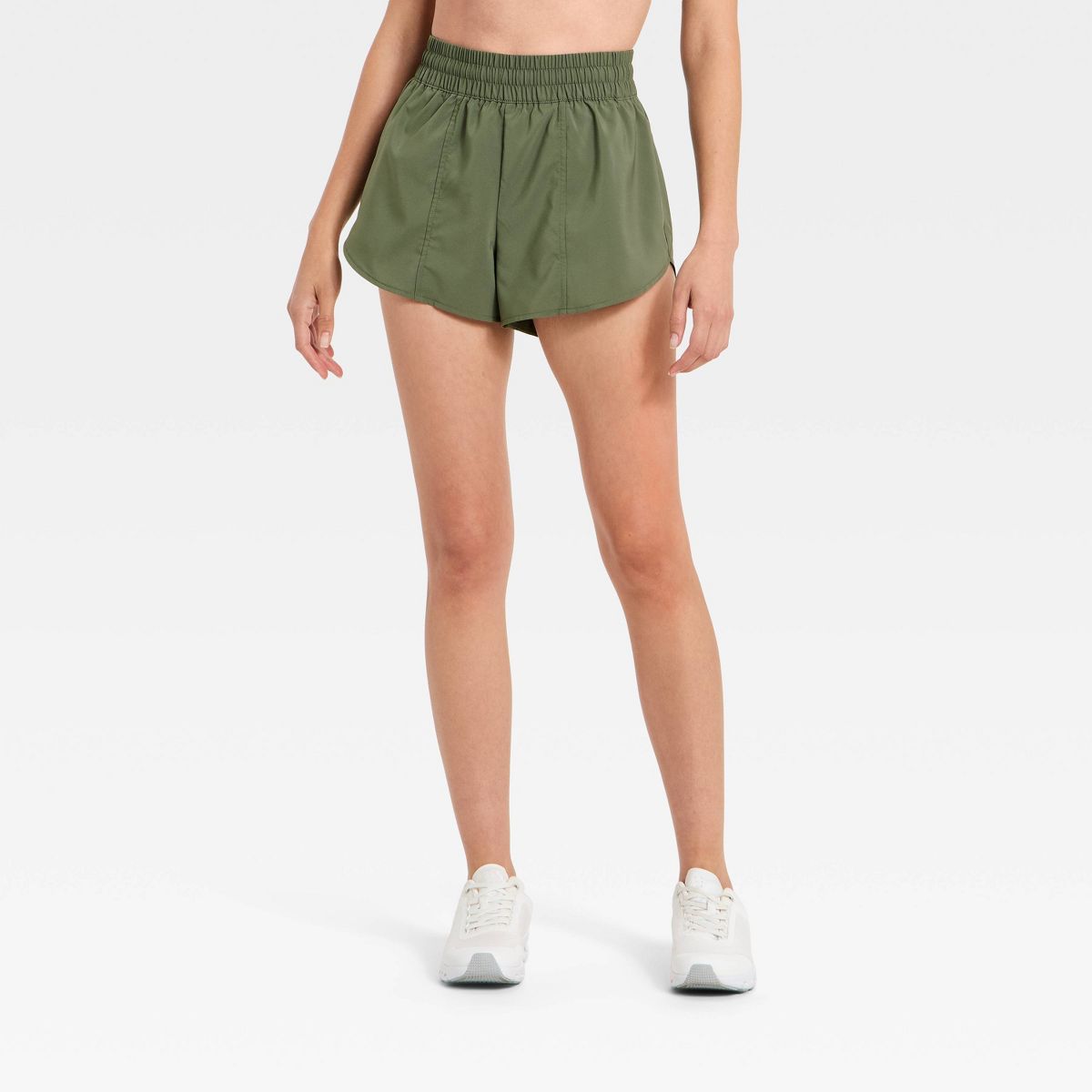 Women's Woven Mid-Rise Run Shorts 3" - All In Motion™ - thumbnail 9