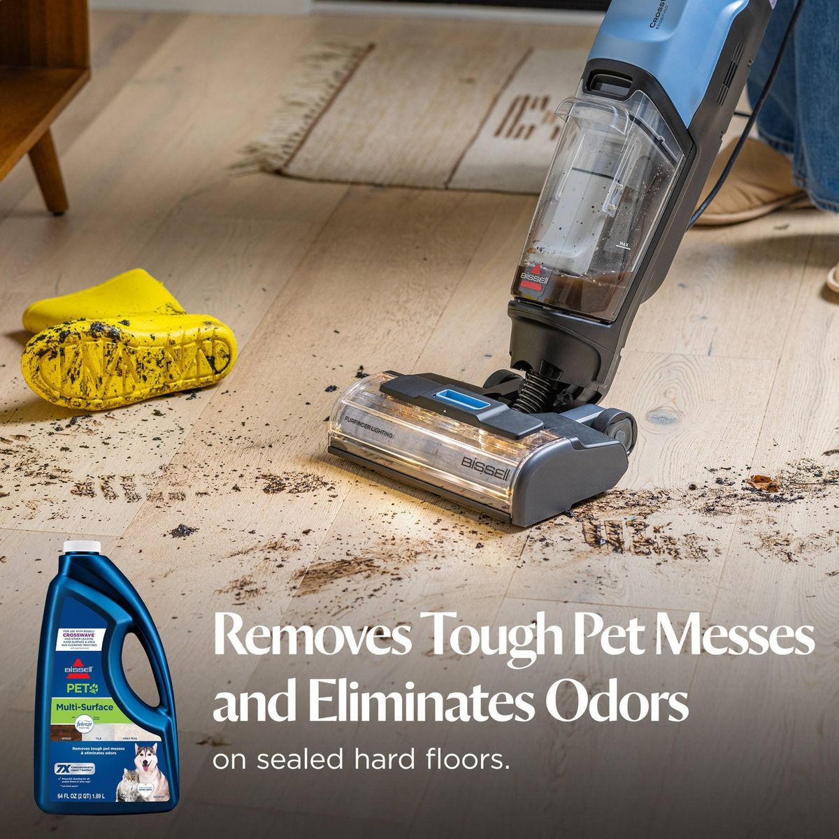 BISSELL 64oz. CrossWave & SpinWave Multi-Surface Pet Floor Cleaning Formula - 22951: Liquid Cleaner for Rugs & Floors - thumbnail 2