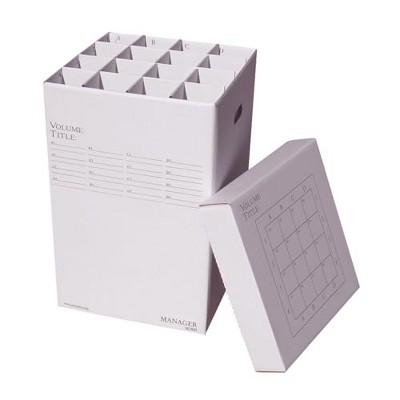 Advanced Organizing Systems - MGR-25 Roll File Storage Box - Corrugated 25x17.5x17.5 With 16 Compartments