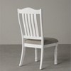 Roundhill Furniture Ebret Farmhouse Two-tone Distressed Wood Dining Chairs, Brown and White, Set of 2 - 2 of 4