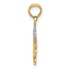 Black Bow Jewelry 14k Yellow Gold & White Rhodium Crown Princess Script Pendant, 20mm - 2 of 4
