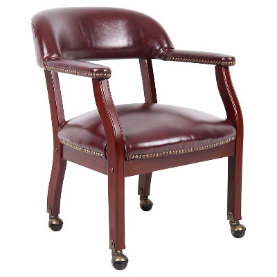 Photo 1 of Boss Office Products Office Burgundy Chair | Vinyl | Casters
