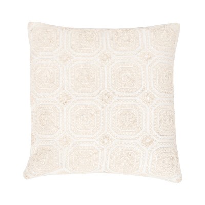 EY Essentials Geo Lace Embroidered Pillow