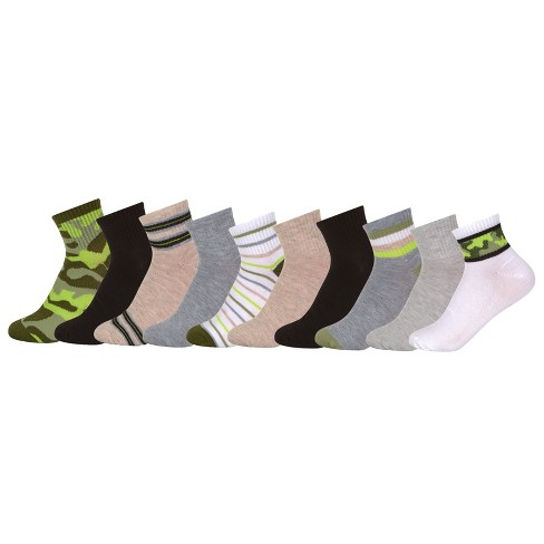 Madden Girl - Women's Quarter Socks, Lightweight, Breathable, Soft And  Comfortable For 10-pack White/camo Multi : Target