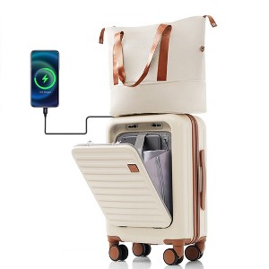 2 Piece Luggage Set, 20 Inch Carry On Luggage with Front Pocket, Expandable Suitcase Set with Spinner Wheels,Lightweight Travel Suitcase Set - 1 of 4