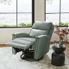 Hilario Fall 30.31''Wide Genuine Leather Swivel Rocker Recliner  Deal of the day | ARTFUL LIVING DESIGN - 3 of 4
