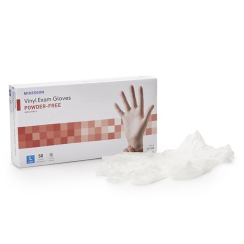 Mckesson Confiderm Disposable Vinyl Exam Glove Standard Cuff Length ...