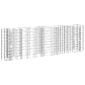 vidaXL Gabion Raised Bed in Galvanized Iron - Rustproof and Weather-Resistant Outdoor Garden Planter in Silver - 1 of 4
