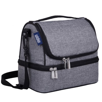 Wildkin Gray Tweed Two Compartment Lunch Bag