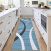 Machine Washable Rug Low Pile  Area Rug  Non Slip Modern Geometric Rug Foldable Stain Resistant Rugs for Living Room Bedroom Indoor Ultra Thin Carpet - 4 of 4