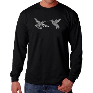 LA Pop Art Hummingbirds - Men's Word Art Long Sleeve T-Shirt - 1 of 4
