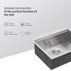 25 Inch Drop Kitchen Sink - 25 inx 22in Kitchen Sink Stainless Steel 16 Gauge Workstation Sink Drop-in Topmount Single Bowl Kitchen Sink - 4 of 4