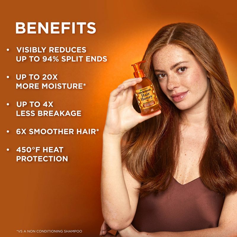 Garnier Whole Blends Honey Treasures Hair Repairing Leave-In Serum - 5.1 fl oz, 4 of 15